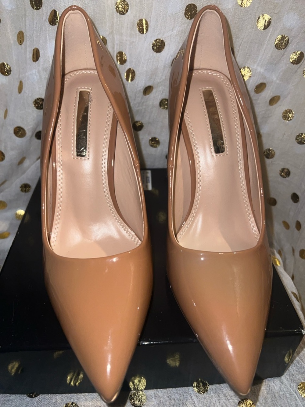Liliana Women’s Nude Patent Pointed-Toe Pumps